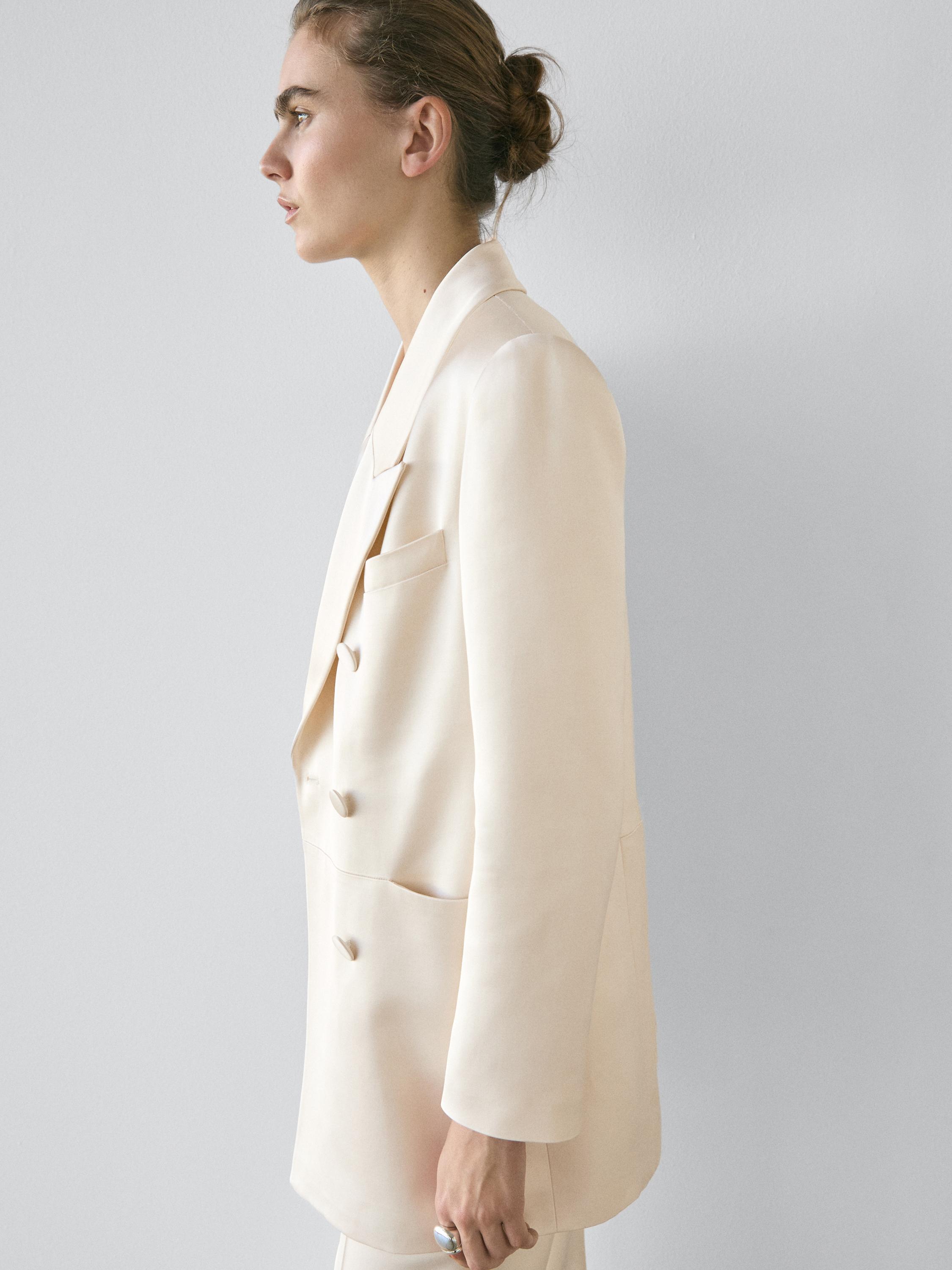 Satin blazer with buttons - STUDIO